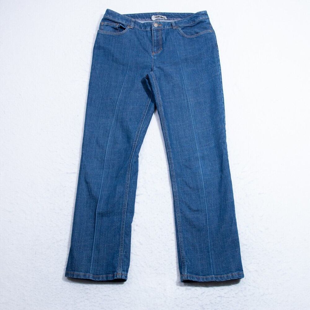 Jones NY Jeans Womens 12 - 32x28 Today Jean Straight Med Blue Wash Denim *READ